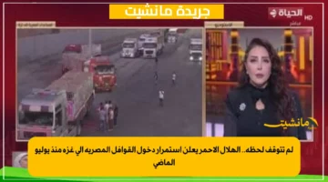 لم تتوقف لحظة.. الهلال الأحمر يعلن استمرار دخول القوافل المصرية إلى غزة منذ يوليو الماضي 1